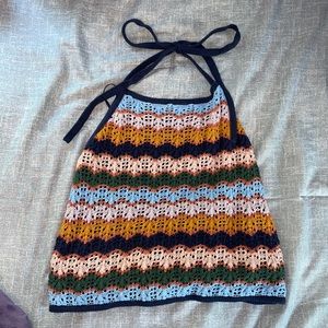 crochet knitted halter top